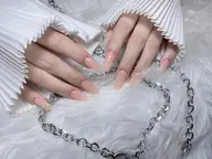 [初回オフ無料]【チップ長さ出し】ワンカラー／ラメグラ／フラッシュネイル（パーツ、長さだしオフ別）