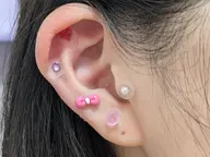 耳つぼジュエリー☆両耳6粒(片耳3粒)追加可能