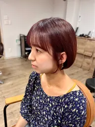 前髪カット💇‍♀️＋ブリーチなしカラー🥣(レディース)