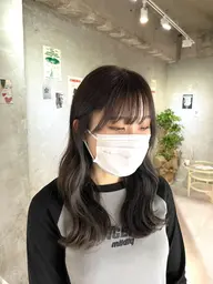 前髪カット+カラー🌿