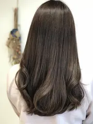 カット＋ツヤツヤ髪質改善イルミナカラーカラー＋システムトリートメント(6600コース)【90分】