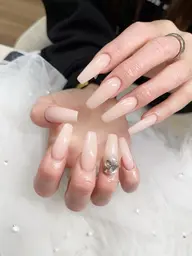 【ハンド】チップ長さだしワンカラ/ラメグラデーション