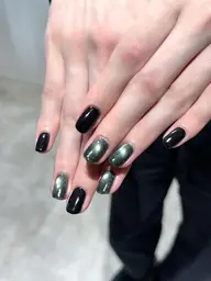 ハンド♡ワンカラーorマグネットorフラッシュネイル(オフなし) マグネット、フラッシュネイル変更可💅