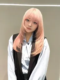 【💖ミニモ限定🐈‍⬛🎀】ロングリタッチ(3cm以上)＋透明感カラー＋うる艶トリートメント