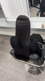 🌏 【ブリーチ毛対応】柔らか酸性縮毛矯正+骨格補正カット