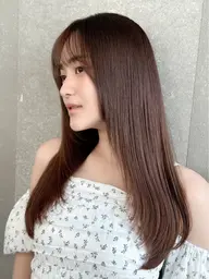 【平日限定】🌸透明感ヘアカラー🌸+💫ケアカット💫+高保湿スチームトリートメント💆🏻♂️+超音波アイロン付