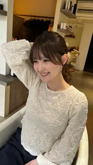 premium menu🌹《💎ブリーチなし透明感抜群💎》ケアカラー+顔まわりカット+8step トリートメント🌹