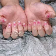 【チップスカルプ】チップ長さだし10本+チークマグネットフレンチ+パーツ2個