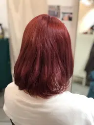 【赤系】ノンブリーチ ボルドーカラー☆オベリクス✖️水素トリートメント付き