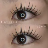 【マツエク】フラットラッシュ130本/カラー変更無料