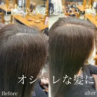 🔹限定🔸白髪染めを使わないで色んなカラー楽しめる！　『脱白髪染めカラー』＋うる艶トリートメント➕メンテナンスカット可