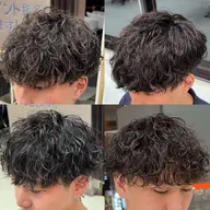 【セット時短、簡単‼️メンズ限定🧞‍♂️】　　メンズカット＋波巻きパーマ🌀（クリームパーマ）