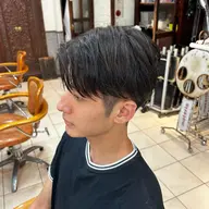 メンズカット＋自然なパーマ落とし