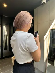 《2回目以降メニュー》【カット】＋【ケアブリーチダブルカラー】※2STEPトリートメント込み