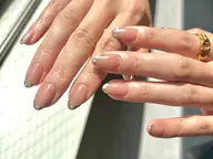 🎡【自爪】ガラスフレンチ (ベース色追加無料、初回ソフトジェルオフ無料)