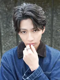 メンズカット+シャドウパーマ