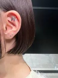 【ミニモ学割】カット+カラー+耳ツボジュエリー10粒