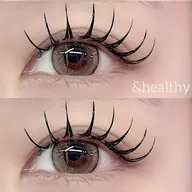 アンドヘルシー＋🌟LED【マツエク】韓国束感フラットラッシュ60分つけ放題/120本保証