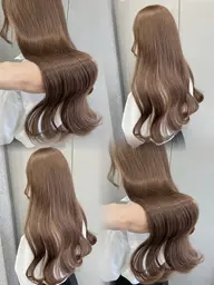 【💫大人気メニュー💫】ダメージレスに明るくできる🩰ブリーチなしダブルカラー➕集中トリートメント➕炭酸スパ🩶