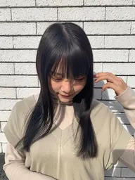 🌈就活前にオススメ🫧黒染めを使わない暗髪カラー+1stepスチームトリートメント💎オリーブ.グレージュ.ネイビー