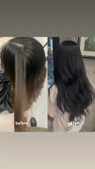 就活や実習などで髪の毛を暗くしたい方におすすめ🌺ワンカラー🖤(1stepトリートメント込)
