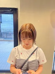 ブリーチ無しダブルカラー🍐U24【ダブルカラー＋トリートメント】