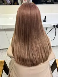 【透明感たっぷり🫧】カット+ブリーチなしダブルカラー+髪質改善トリートメント✨