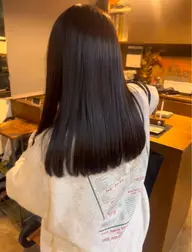 straight perm🧸+treatment🧴