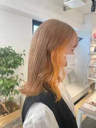 💈お洒落インナーカラー👩🏻‍🎨ポイントブリーチ🔍💘＋全体カラー🎨＋無料トリートメント✨(SB込)