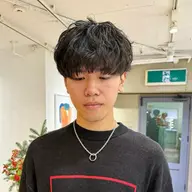 【カット＋パーマ＋前処理トリートメント】メンズパーマ／ニュアンスパーマ／センターパート／シャドウパーマ