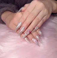 明日以降空き○オフ無💅スカルプ(チップ長さ出し10本)+ワンカラー/フラシュネイル➕選べるパーツ2点