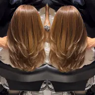 デザインカット”韓国”バタフライレイヤー（小顔補正）＋🦋 シャンプー＋1STEPTR＋アイロン仕上げ