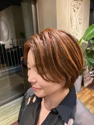 🌈カット＋おしゃれ白髪染めハイライトカラー＋TOKIOトリートメント（スパシャンプー・ブロー込）⚠︎ロング料金あり