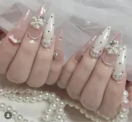 チップ長さ出し10本 ＋ シンプルデザイン ＋ パーツつけ放題➕オフあり