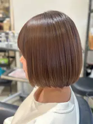 【圧倒的艶髪✨️】カット+髪質改善カラー+トリートメント※ロング料金別途