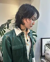 ウルフカット+パーマ