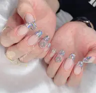 🎊ハンドネイル【新規オフ無料】💅💕insで話題のガラスフレンチ✨💰6980❣️ 🎶