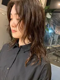 《✨minimo限定✨》韓国風コテ巻きパーマ+カット+ダメージ保護ケア剤付