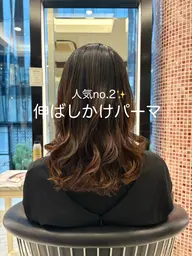 【🦩🌱再来店の方🌱🦩】カット＋伸ばしかけパーマ♡《コテ巻き/デジタルパーマ/ミディアム/ワンホン/レイヤー》