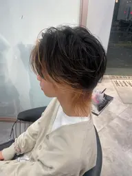 【🎖️リピーター様🎖️】✨デザインカット✨+マイクロバブルシャンプー🫧[メンズカット/マッシュ/ウルフ]