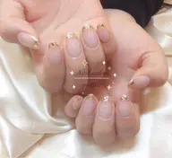 【ミニも限定】☆大人気ガラスフレンチネイル¥7180<90分>