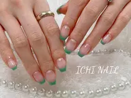 【自爪】カラーフレンチネイル