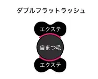 【ダブルフラットラッシュ】 ★史上最高の持続力&ボリューム感120束240本¥10980/［つけ放題¥13980］