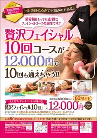 贅沢フェイシャル10回コース13200円→11000円