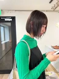 【☘️春限定☘️】小顔魅せカット + 透明感カラー +  髪質改善トリートメント