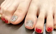 🐾🐾フットネイル🐾🐾ワンカラー🧡選べるアート2本付き🧡