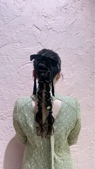 【✨指名限定クーポン✨🩷】ふわふわ可愛い編みおろしヘア🐑👧🏻🤍早朝8時から予約可能です!