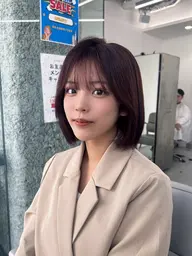 【営業後限定🌙19:00​〜​】ボブカット＋ワンカラー🦋さらさらトリートメント付き