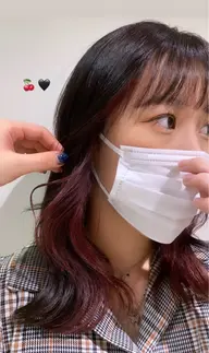 インナー・イヤリングブリーチ+カラー+髪質改善トリートメント