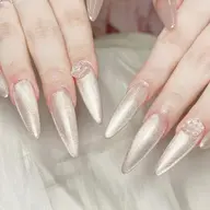 🩵🫧【チップ長さだし】マグネット・ミラー・　オーロラワンカラー